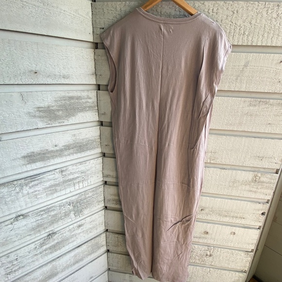 SOLD silence & noise | taupey beige maxi t-shirt dress | size small - Picture 3 of 4